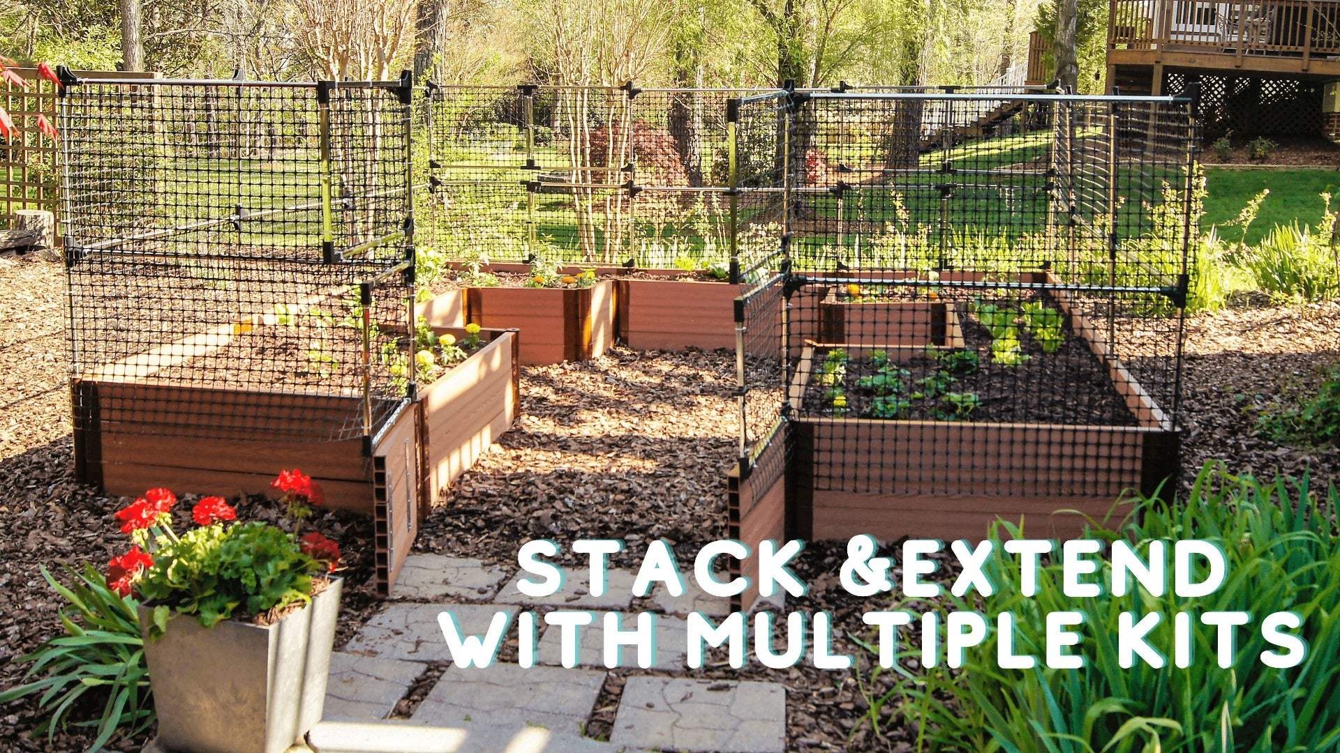 Stack & Extend 'Animal Barrier' with Gate - 4 Foot Wide Straight Panels