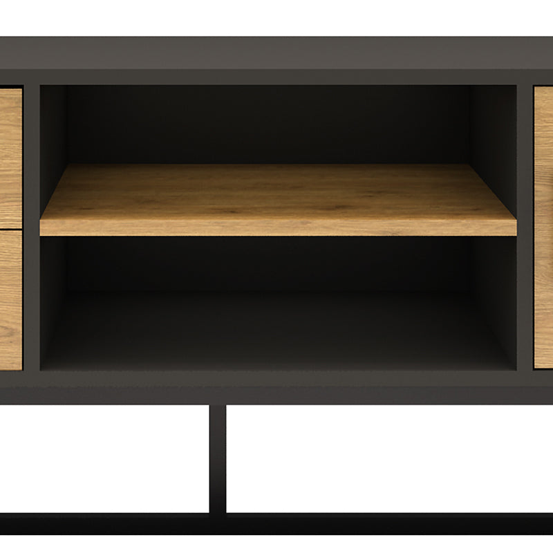 AMSTER Entertainment TV Unit - 1.6M Natural & Black