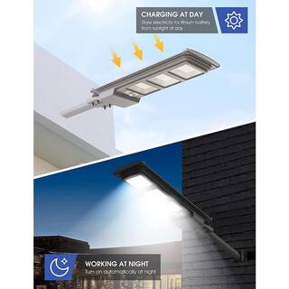 YANSUN 450- Watt Equivalent 19000 Lumens Motion Sensing Dusk to Dawn Integrated LED Flood Light with Remote Control(2 Pack) H-SO103W90-2N1