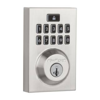 Kwikset SmartCode 914 Zigbee 3.0 Contemporary Satin Nickel Single Cylinder Electronic Deadbolt Featuring SmartKey Security 914CNTZB315CP