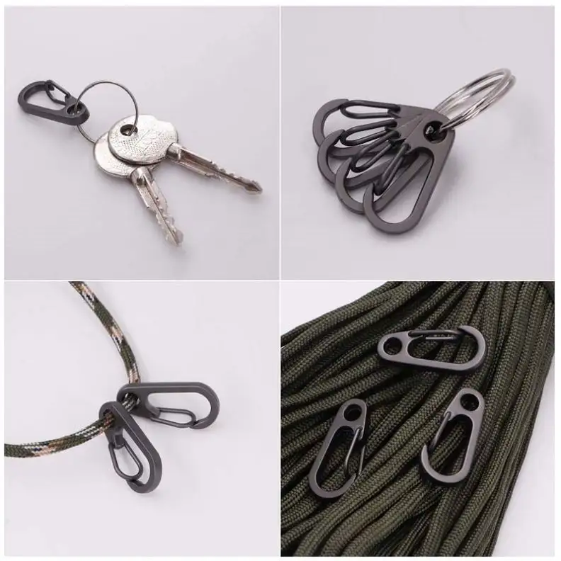 5Pcs/Lot Mini Carabiner Clips Tiny oy Spring Snap Hook Keychain Clasps EDC Small Hanging Buckle for Backpack Camping Bottle