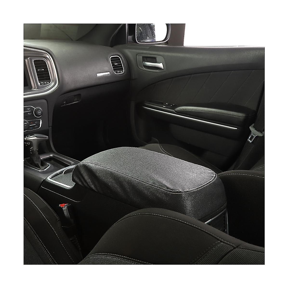 Center Console Cover Armrest Pad Cover Trim For Charger 300c 2011-2023 Accessories - Black