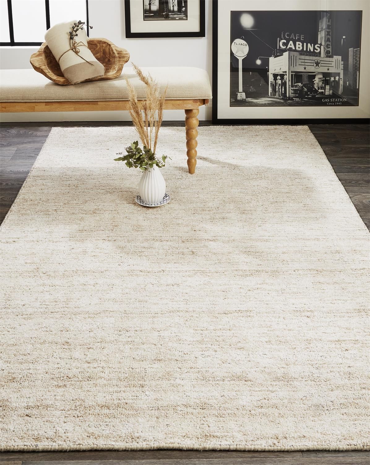 Legros Hand Woven Light Taupe Rug by BD Fine