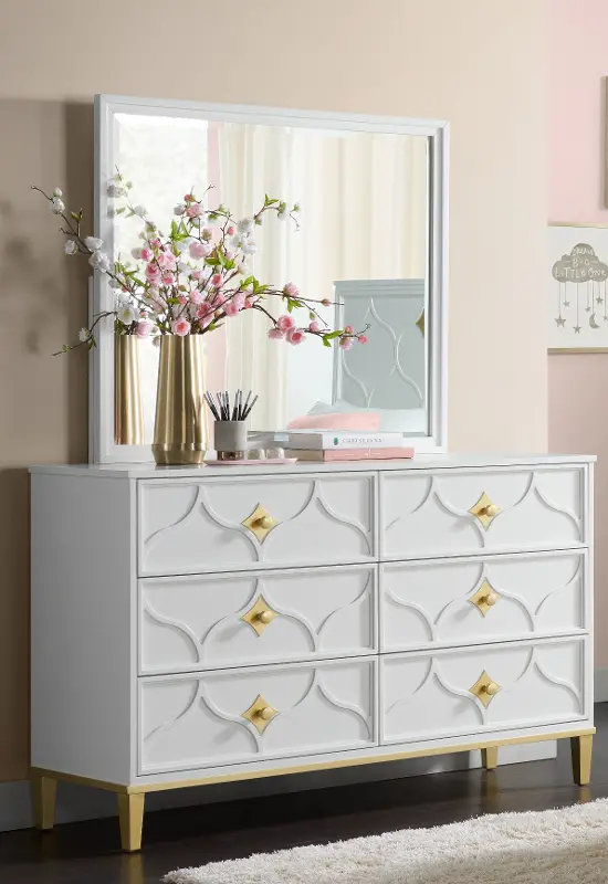 Emma White and Gold Dresser