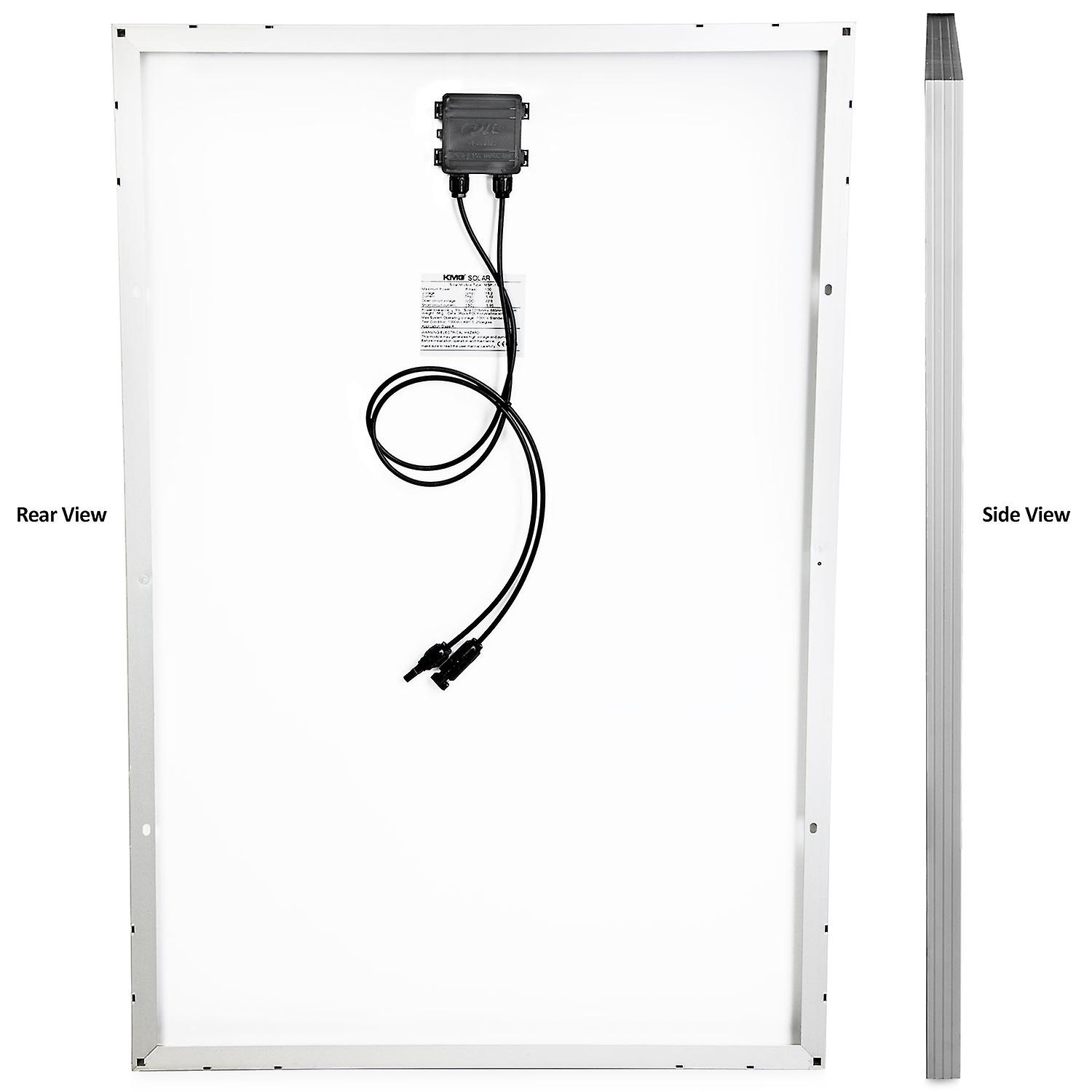 100 Watt Solar Panel 12V Poly Battery Charger - Fast Charging， High Efficiency， and Long Lasting - Perfect for Off-Grid Applications， Motorhomes， Vans， Boats， Camping， Tiny Homes and More!