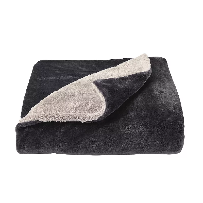 Portsmouth Home Oversized Plush Sherpa Fleece Throw