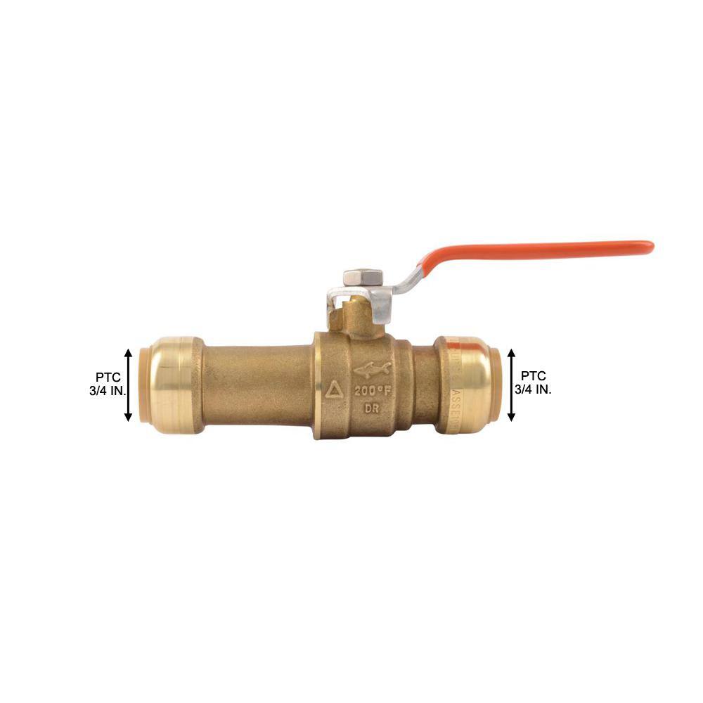 SharkBite 34 in. Push-To-Connect Brass Slip Ball Valve 24736LF