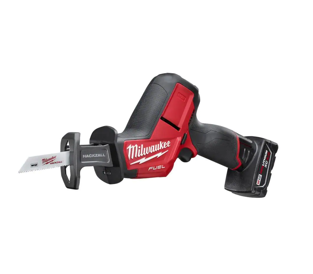 Milwaukee 2520-21XC-2415-20 M12 FUEL 12-Volt Lithium-Ion Brushless Cordless HACKZALL Reciprocating Saw Kit with M12 3/8 in. Right Angle Drill