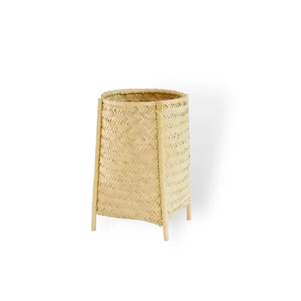 Tall Bamboo Planter Cover Handmade Woven Bamboo Flower Pots cover storage Basket for indoor outdoor planter