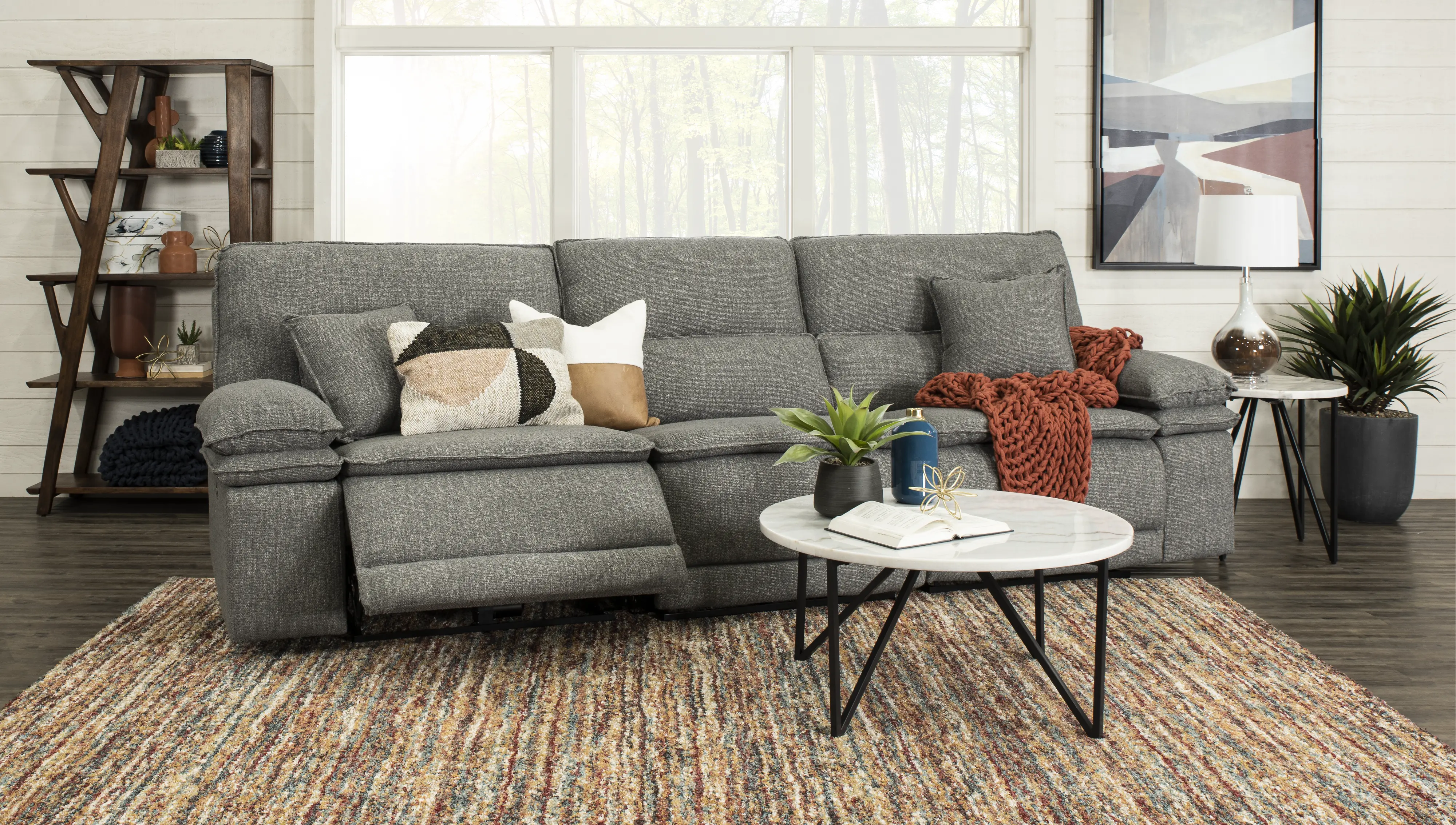 Merino Charcoal Gray Power Reclining Sofa