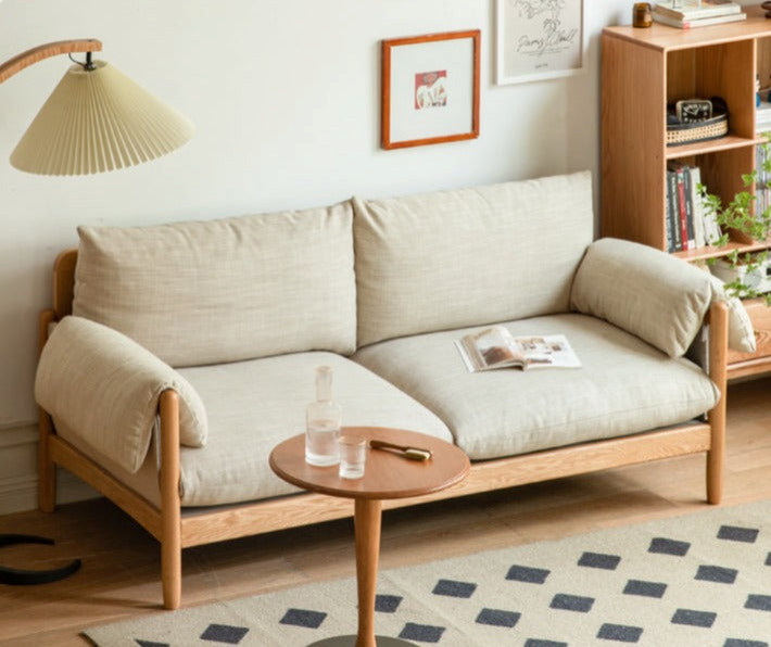 Oak Solid Wood Fabric Sofa   Transitional   Sofas   by GVAwood  Houzz