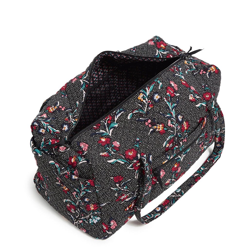 Vera Bradley  Large Travel Duffel Bag in Perennials Noir Dot