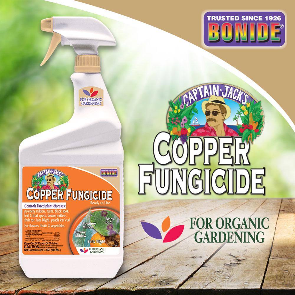 Bonide Captain Jack's Copper Fungicide 32 oz. Ready-to-Use Spray for Organic Gardening Controls Common Diseases 775