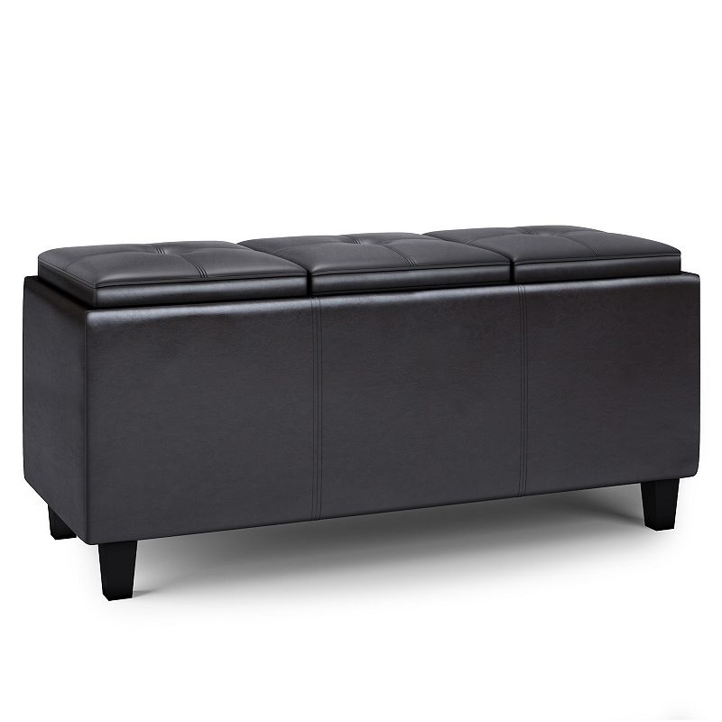 Simpli Home Avalon Tray Storage Ottoman