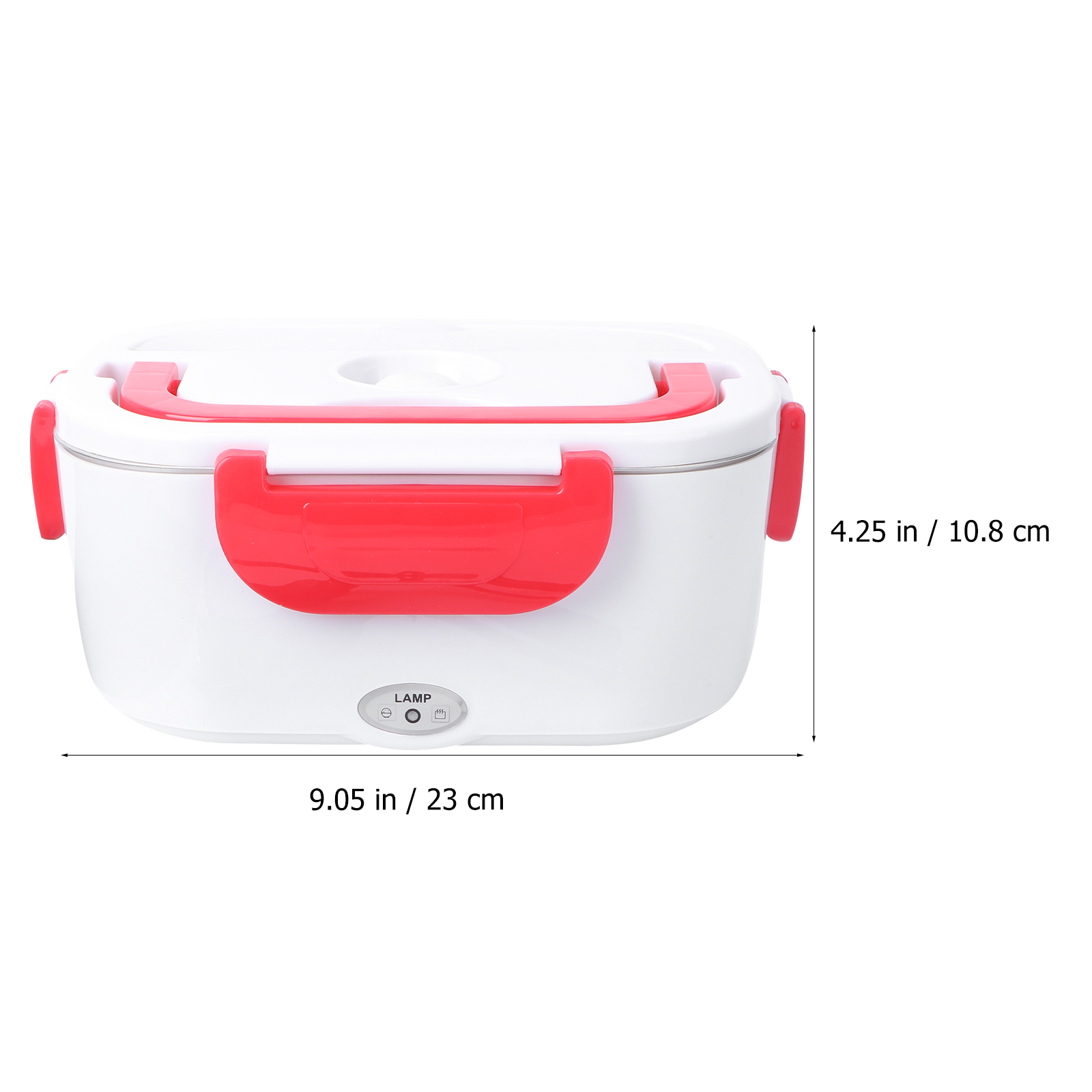 Portable Electric Heated Car Plug Heating Lunch Box Travel Food Warmer Container (Red)