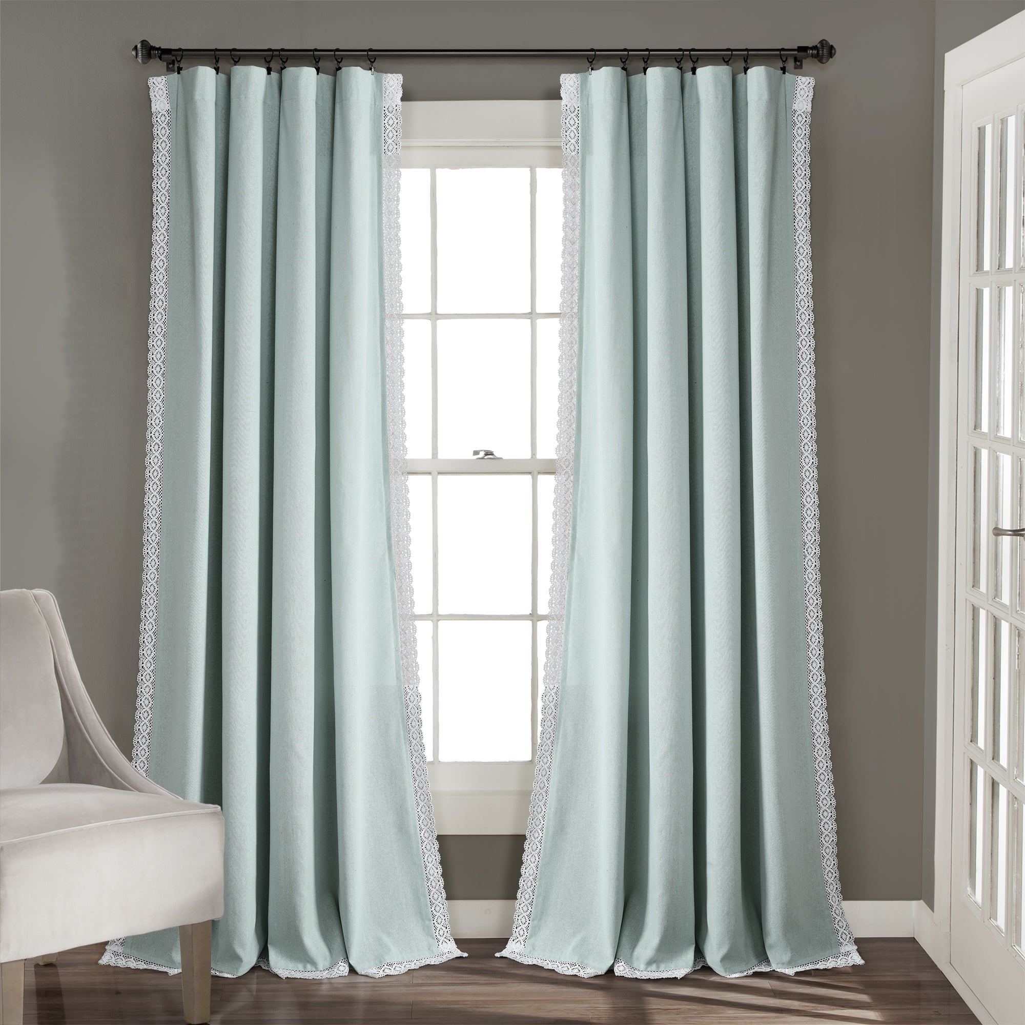 Rosalie Faux Linen Window Panel Set