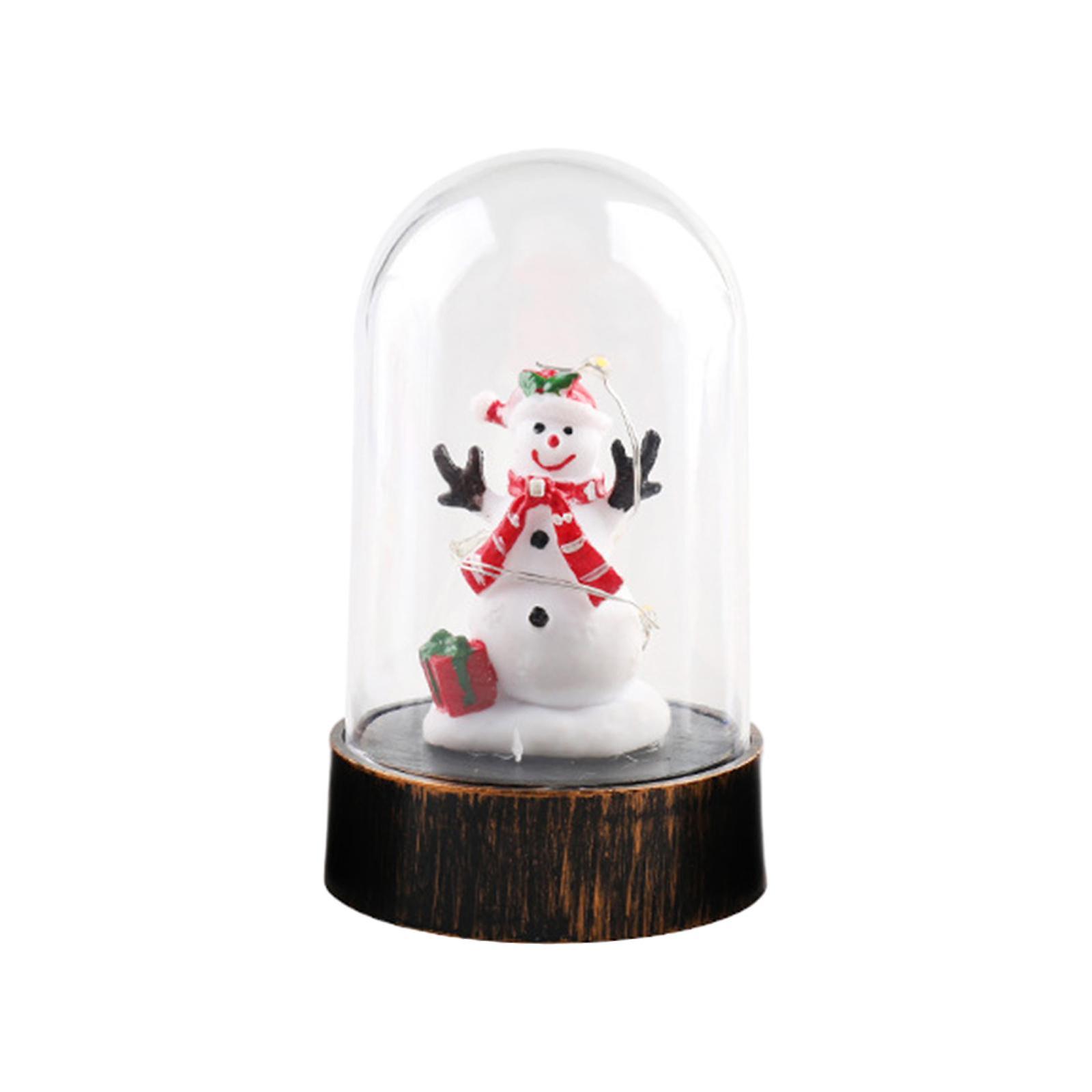 Christmas Dome With Led Night Light Desk Lamp For Christmas Living Room Snowman