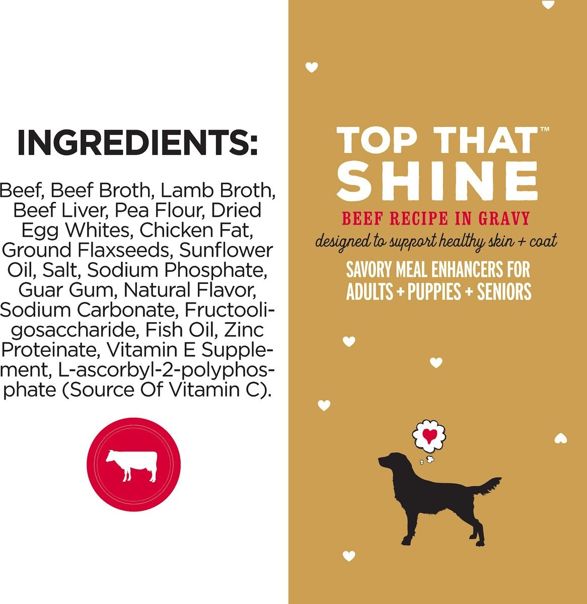 I and Love and You Top That Shine Beef Recipe Grain-Free Dog Food Topper