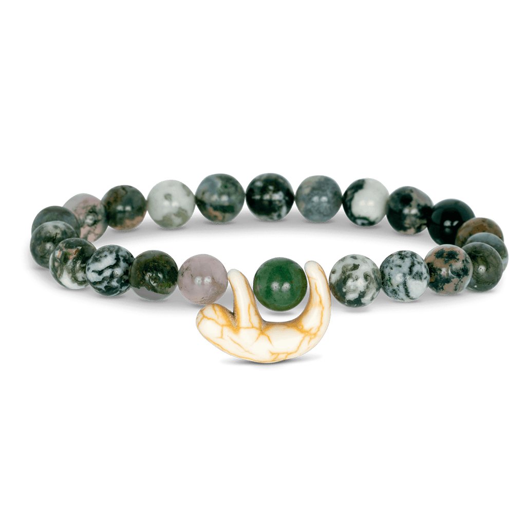 Fahlo The Wander Bracelet in Rainforest Green- Sloth Tracking Bracelet