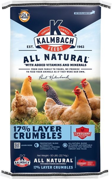 Kalmbach Feeds All Natural 17% Protein Layer Crumbles Chicken Feed