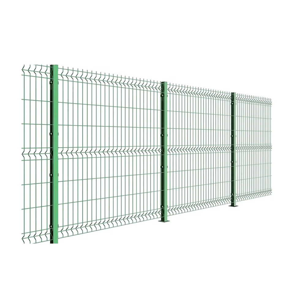 Factory  galvanized outdoor metal 4 feet 3D Curved Welded Wire Mesh Garden Fence 3D fence Pvc Coated Fence Panels