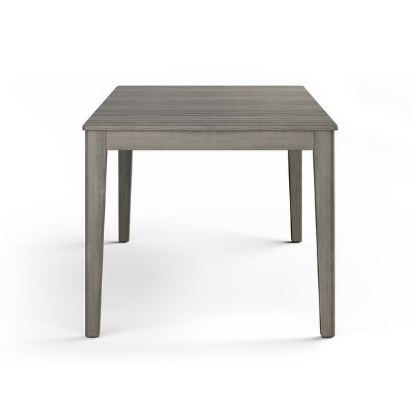 WyndenHall Lotus 83 inch Wide Contemporary Outdoor Dining Table in Distressed Weathered Grey - N/A