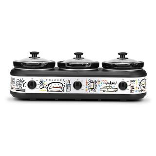 FRIENDS Triple Slow Cooker with 3 x 2.5Qt Inserts WBF-325