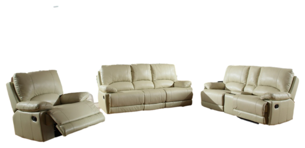 HomeRoots 76  x27 x27X 40  x27 x27X 41  x27 x27Modern Beige Sofa Set With Console Loveseat   Contemporary   Living Room Furniture Sets   by UStradeENT LLC  Houzz