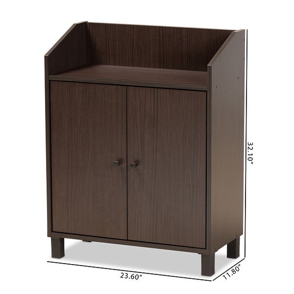 Rossin Modern 2-Door Entryway Shoe Storage Cabinet with Top Shelf - - 33123215