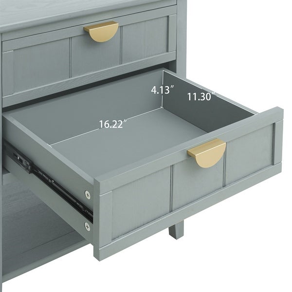 2 Drawer Side Table for Bedroom Living Room and Study