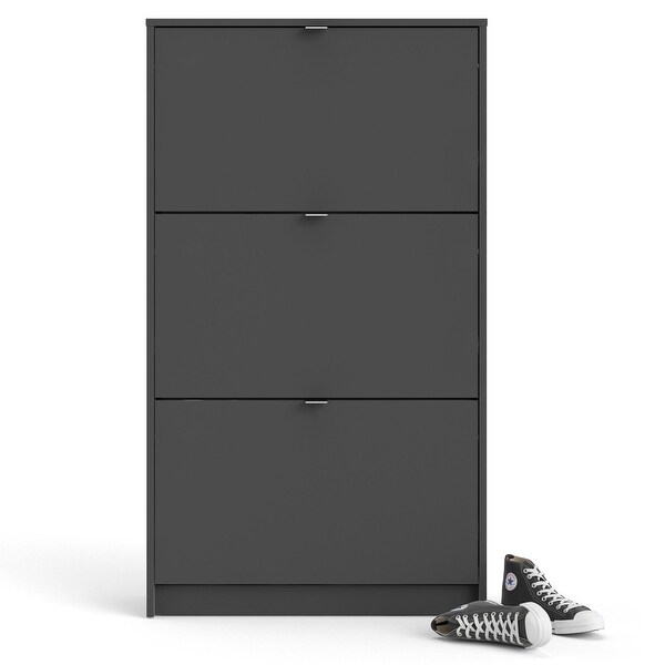 Porch and Den Cambria Scandinavian 3-Drawer Shoe Storage Cabinet - - 33673578