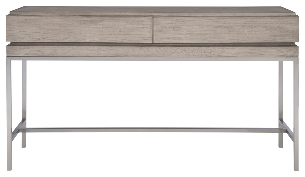 Kamala Gray Oak Console Table   Contemporary   Console Tables   by Ownax  Houzz