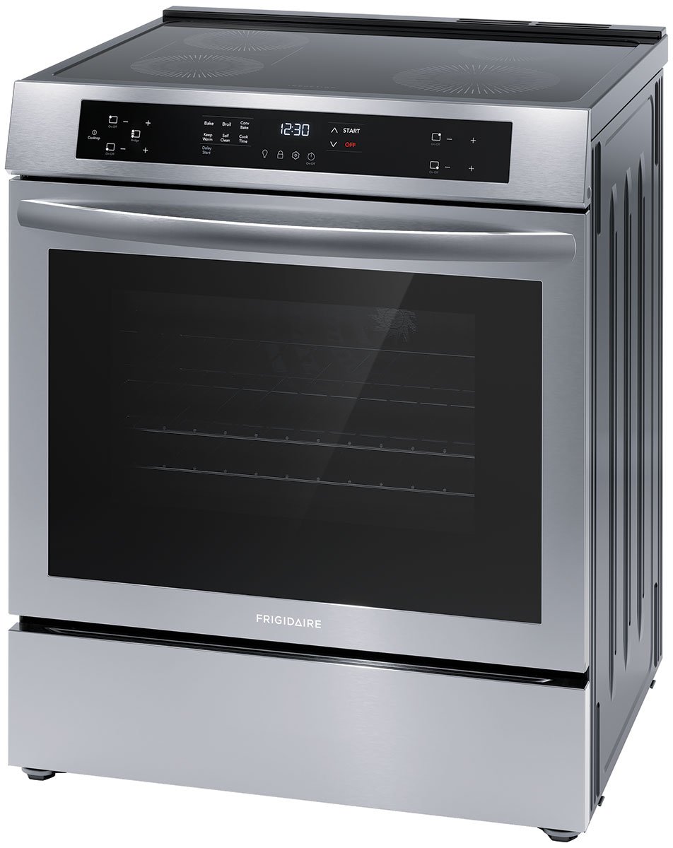 Frigidaire ADA 30-Inch Front Control Induction Range with Convection Bake in Stainless Steel