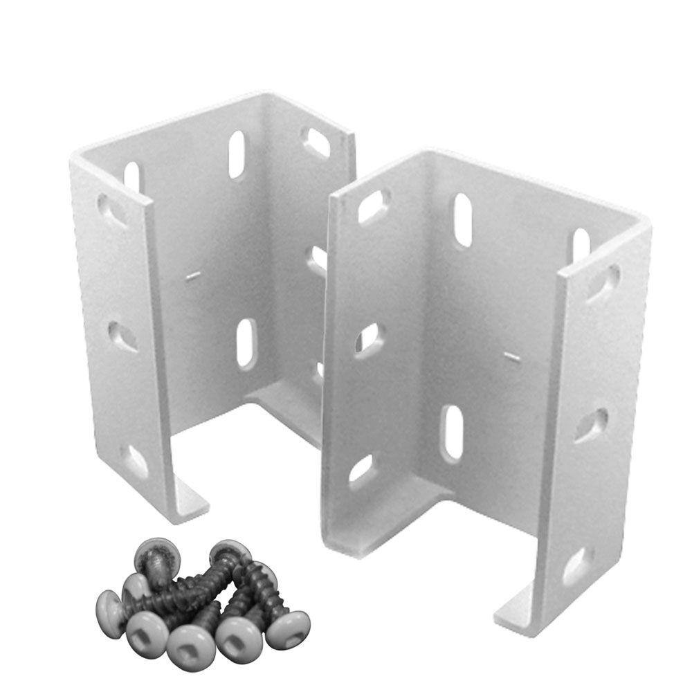 Veranda Aluminum Rail Bracket for Vinyl Fencing (2-Pack) 73012344