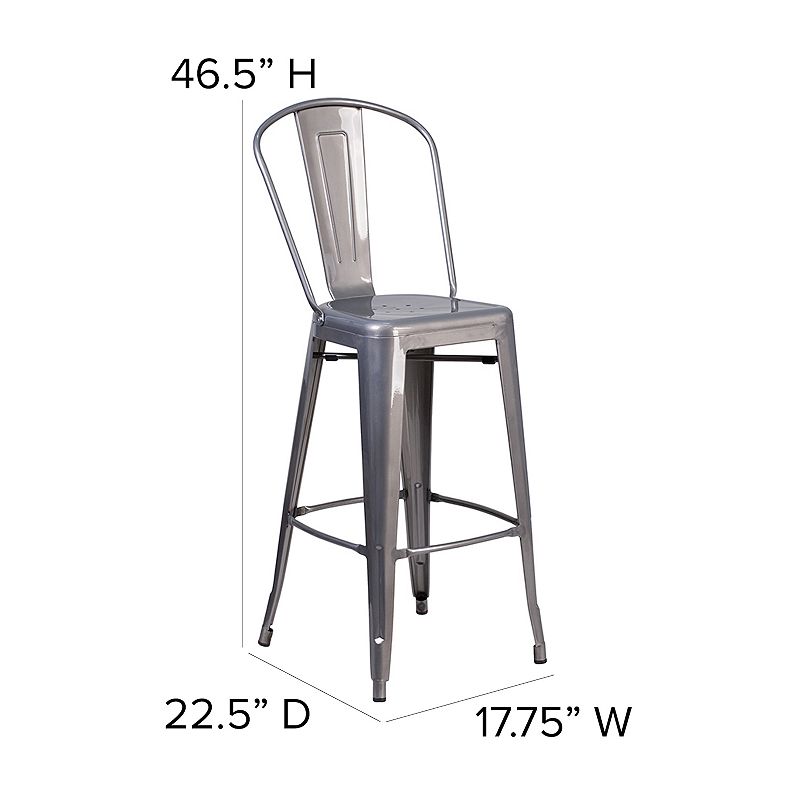 Flash Furniture 30-in. Bar Stool with Back