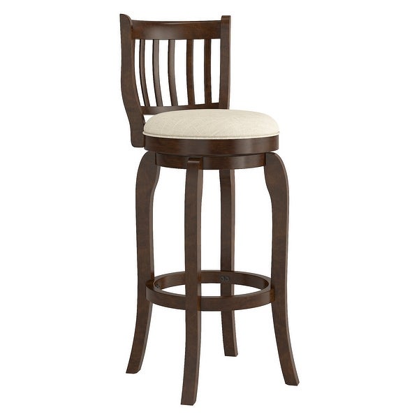 Ali Modern Linen 29-inch High Back Bar Stool Swivel by iNSPIRE Q Classic