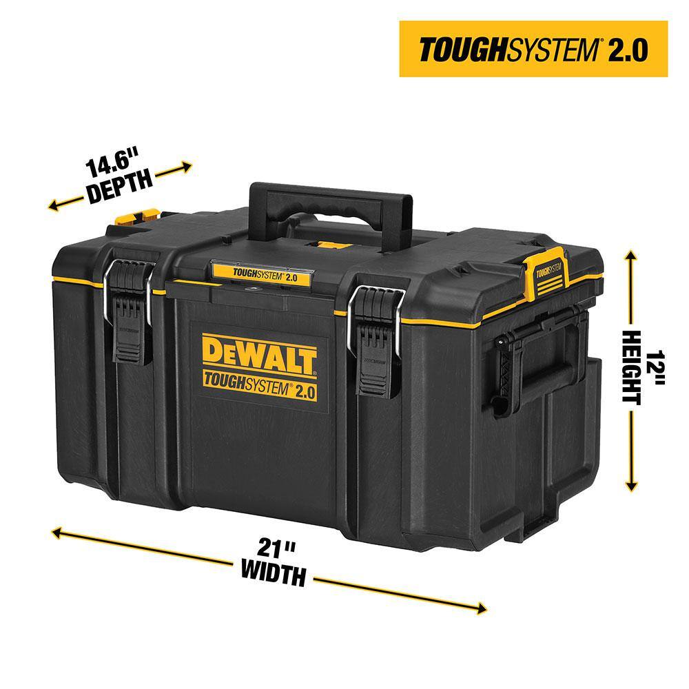 DW Toughsystem 2.0 Large Tool Box and 2.0 Shallow Tool Tray DWST08300WST08110