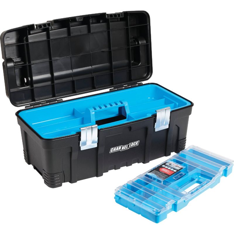 Channellock Toolbox with Organizer 76 Lb. Black Blue