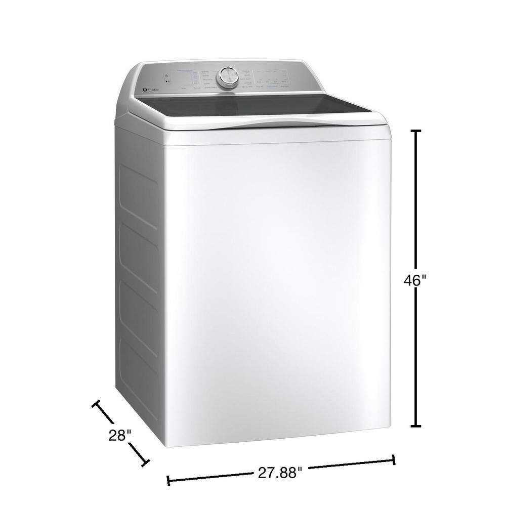 GE Profile 5.0 cu. ft. High-Efficiency Smart White Top Load Washer with Microban Technology ENERGY STAR PTW600BSRWS