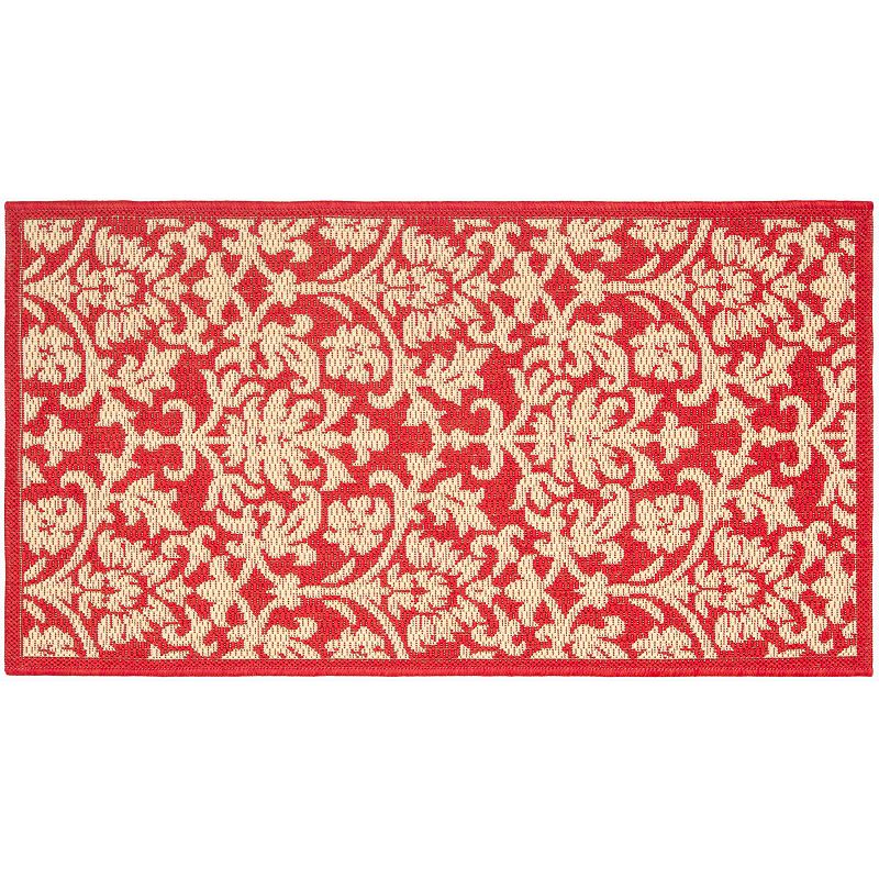 Safavieh Courtyard Decorative Leaf Indoor Outdoor Rug