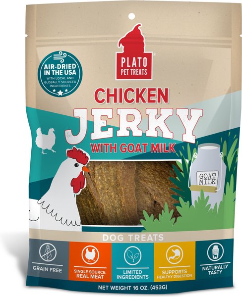 Plato Chicken Jerky w/Goat's Milk Dog Treat