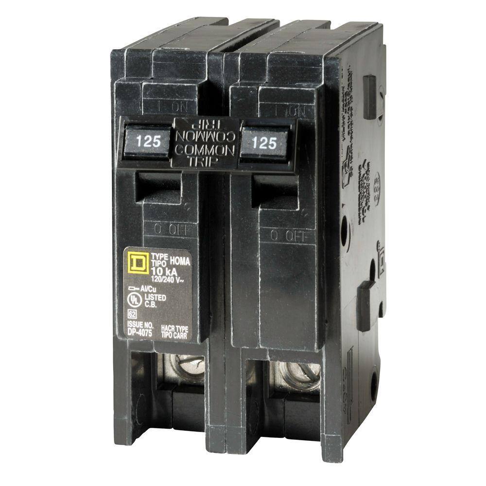 Square D Homeline 125 Amp 2-Pole Circuit Breaker HOM2125CP