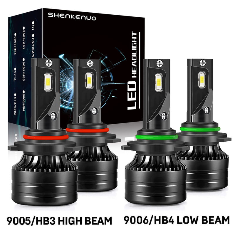 For Toyota Highlander 2001 2002 2003 2004 2005 2006 2007 Led Headlight Bulbs 9006 9005 HighandLow Beam White 4pcs