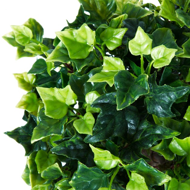 Nature Spring English Ivy Single Ball Topiary Artificial Tree -， Set Of 2