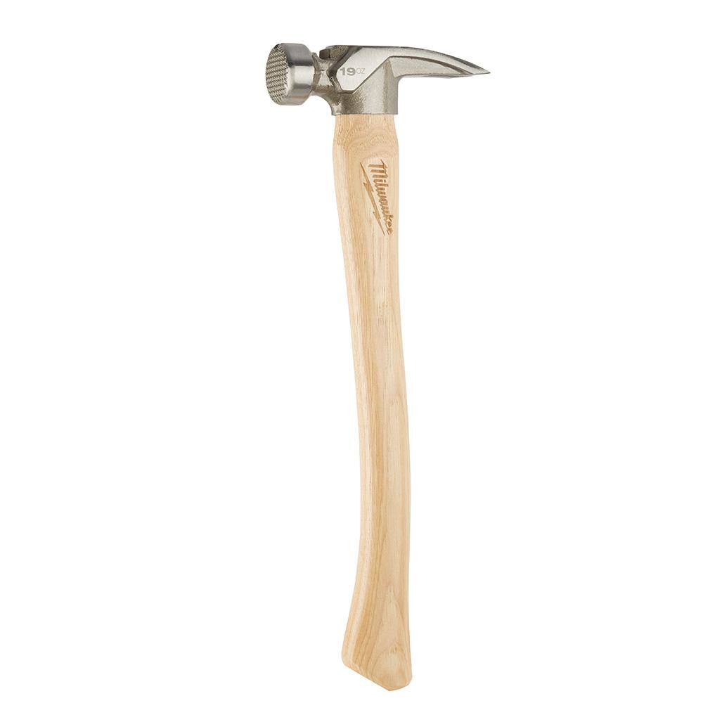 MW 19 oz. Wood Milled Face Hickory Framing Hammer 48-22-9419