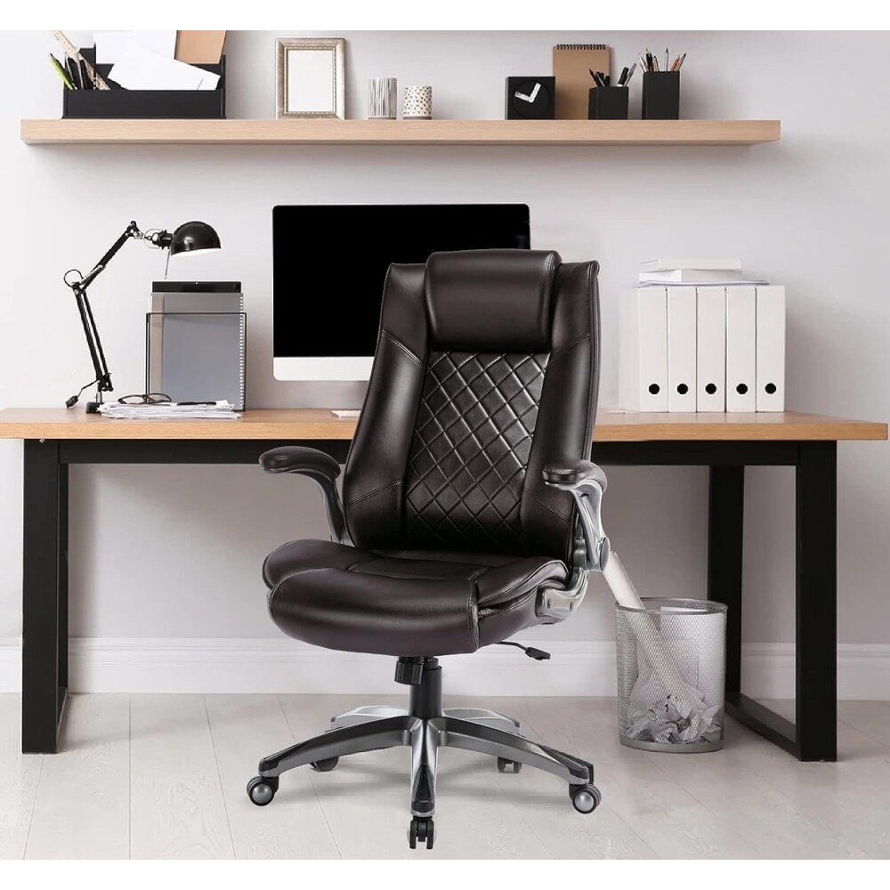 High Back Office Chair Executive Computer Office Chair with Flip up Arms