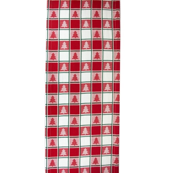 Design Imports Tartan Holly Plaid Table Runner (0.25 inches high x 14 inches wide x 108 inches deep)