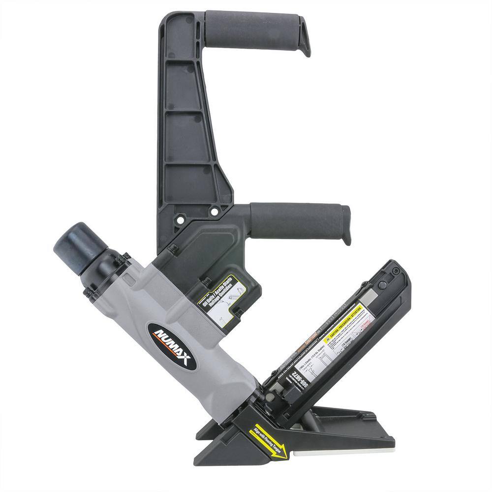 NuMax Pneumatic 2-in-1 15-Guage and 16-Gauge 2 in. Dual Handle Flooring Nailer and Stapler S50LSDH