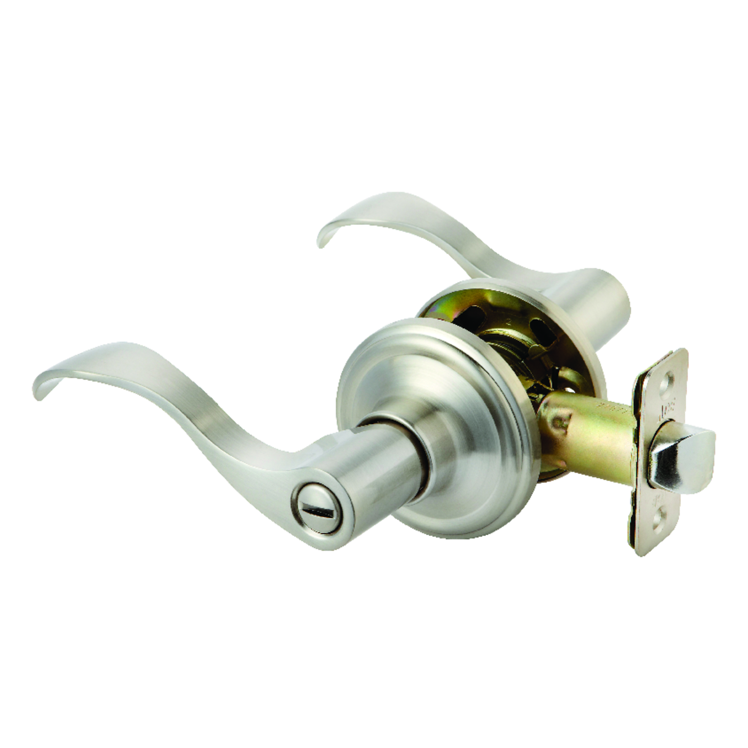 Ace Wave Satin Nickel Privacy Lockset 1-3/4 in.