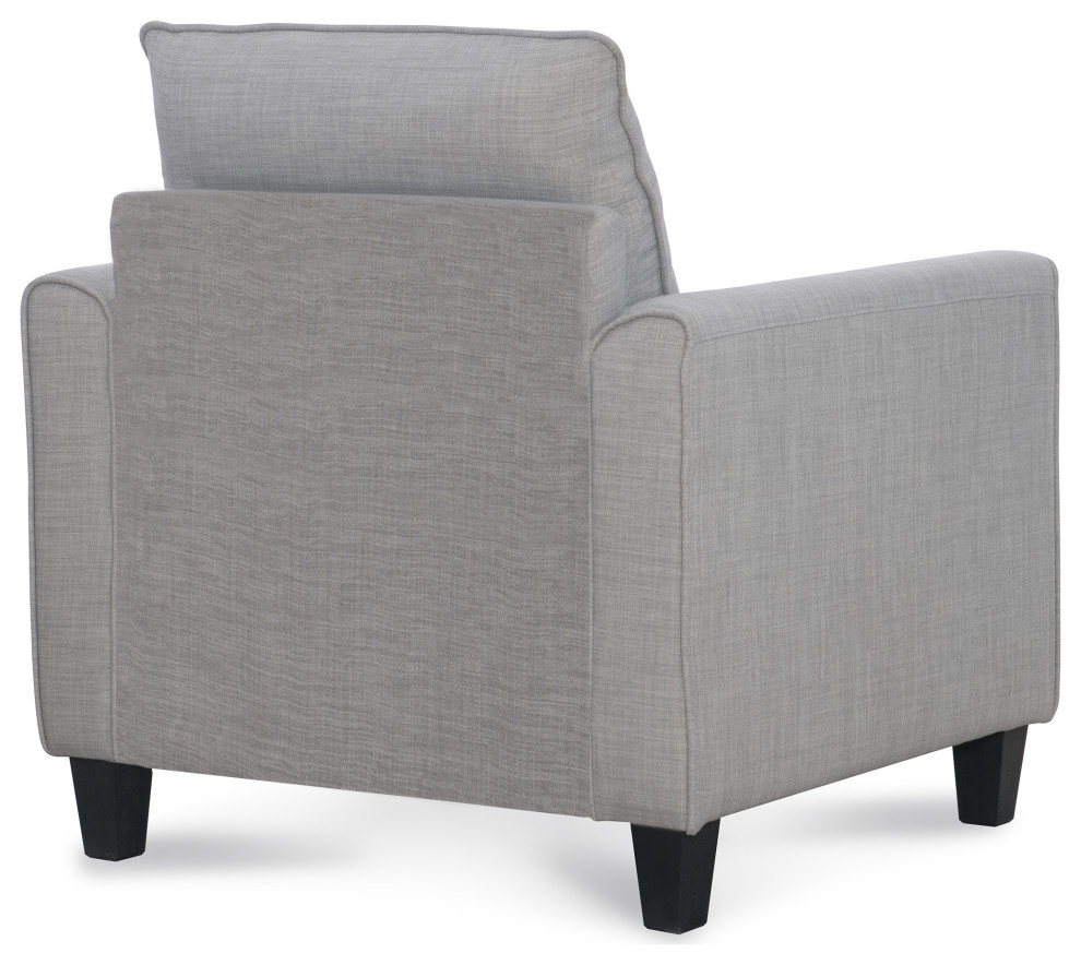 Brooklynn Gray Armchair   Transitional   Armchairs And Accent Chairs   by Legacy Classic  Houzz